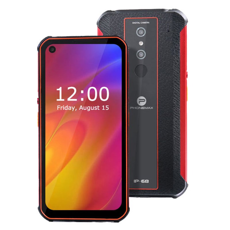 Brand Phonemax IP68 durable rugged phone 6.35" full screen big battery android 10 mobile phone for hikers workers